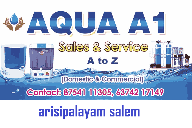 Aqua A1 RO water purifier in arisipalayam salem